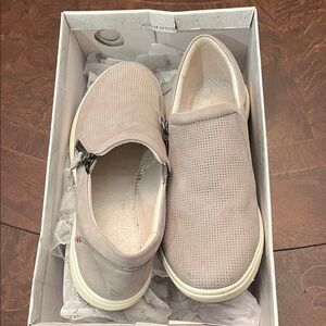 Josef Seibel Gray Nubuck Slip-Ons